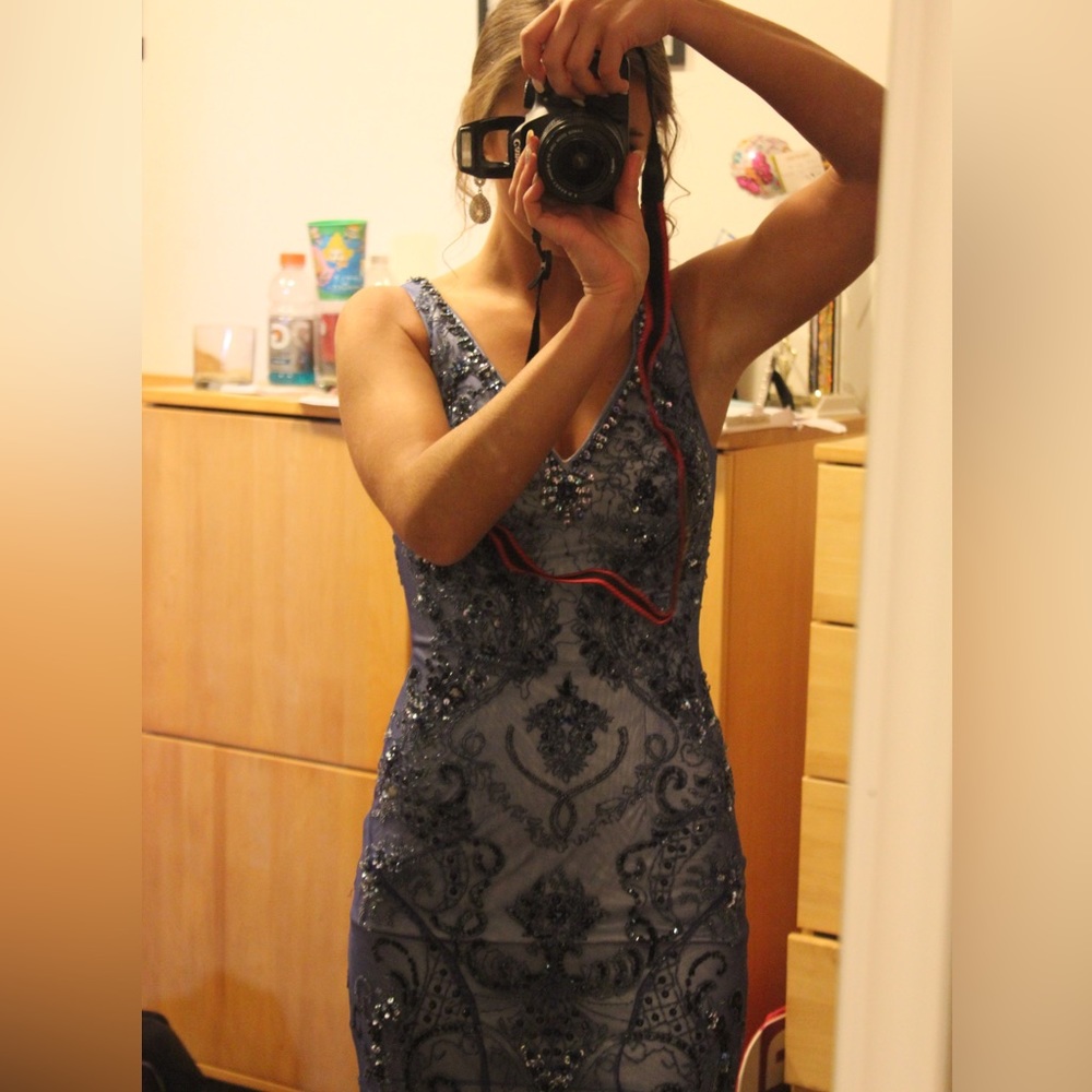Navy Blue Prom Dress